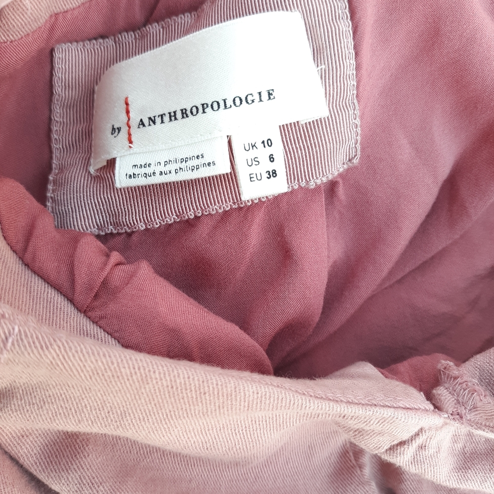 Anthropologie Utility Tie Back Mini Dress - Picture 10 of 12